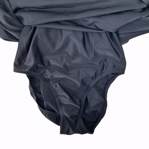 Merona Halter Swim Dress 1 Piece Size Small  Black - Picture 4 of 8